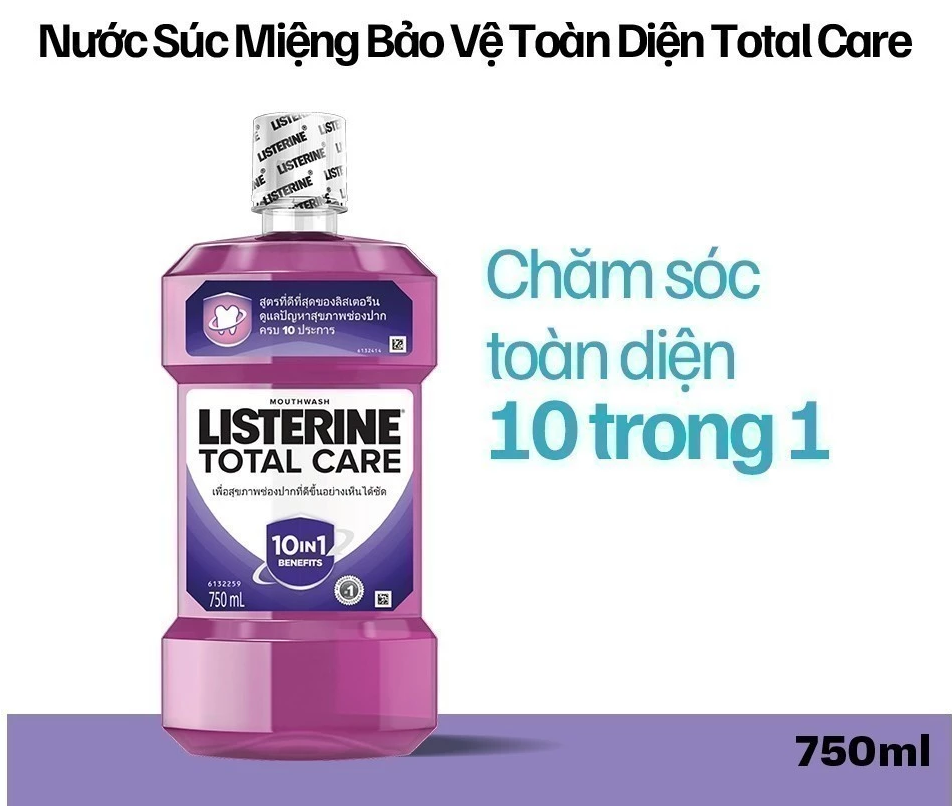  Nước súc miệng chăm sóc toàn diện Listerine Total Care Mouthwash 750ml 