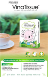  Khăn giấy bỏ túi đa năng PREMIER VinaTissue, 2 lớp - 100% bột giấy nguyên sinh, không chất tẩy 12 gói/lốc 