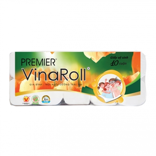  Giấy vệ sinh PREMIER VinaRoll Không Lõi 10 Cuộn 