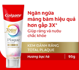  Kem đánh răng Colgate Total Plaque Release 95g/tuýp giúp khỏe nướu, ngăn mảng bám hiệu quả gấp 3 lần 