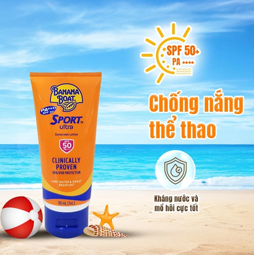  Kem Chống Nắng Thể Thao Banana Boat Sport Ultra Protect Sunscreen Lotion - SPF50+/PA+++/90ML 