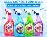  Nước Lau Kính Sumo 850ml 4 Mùi Hương tự chọn Lau Kính Ô Tô Lau Kính Bàn Ăn Lau Kính Hồ Cá 
