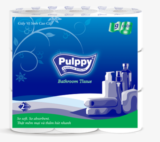  Giấy Lụa Cuộn Pulppy 9 Cuộn 