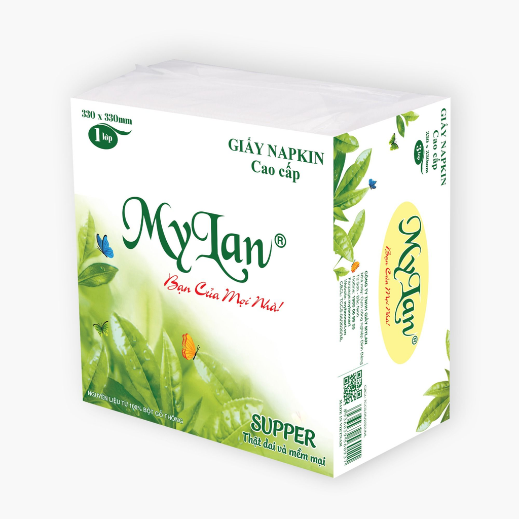  Khăn giấy Napkin MyLan 330 trà xanh 