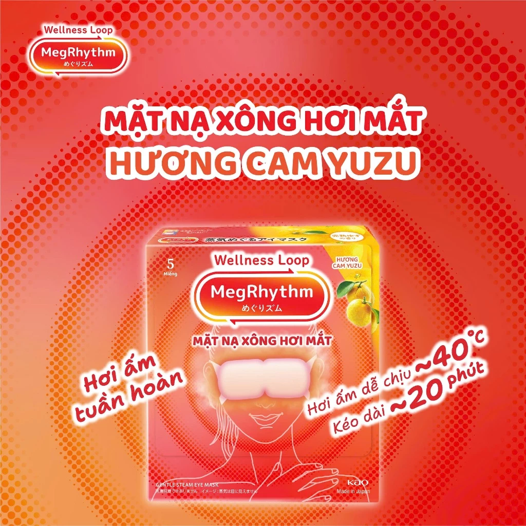  Mặt Nạ Xông Hơi Mắt Megrhythm 5 Miếng/ Hộp 