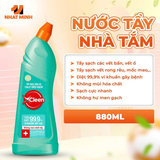  Nước Tẩy Bồn Cầu XCleen 880ml Siêu sạch - Siêu tiết kiệm - Diệt Khuẩn - Khử Mùi 