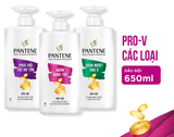 Dầu Gội PANTENE Pro-V Ngăn Rụng Tóc/ Phục Hồi Hư Tổn/ Suôn Mượt Óng Ả/ Giảm Gàu/ Dưỡng Ẩm - Chai 650ml 