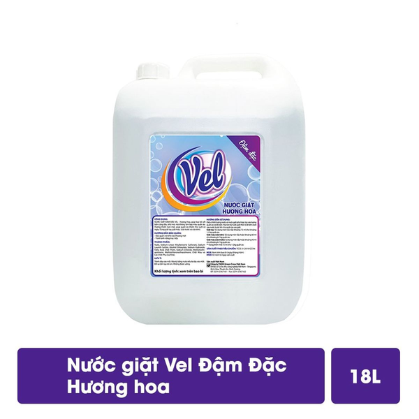  Nước giặt Vel đậm đặc Hương Hoa - can 18L 