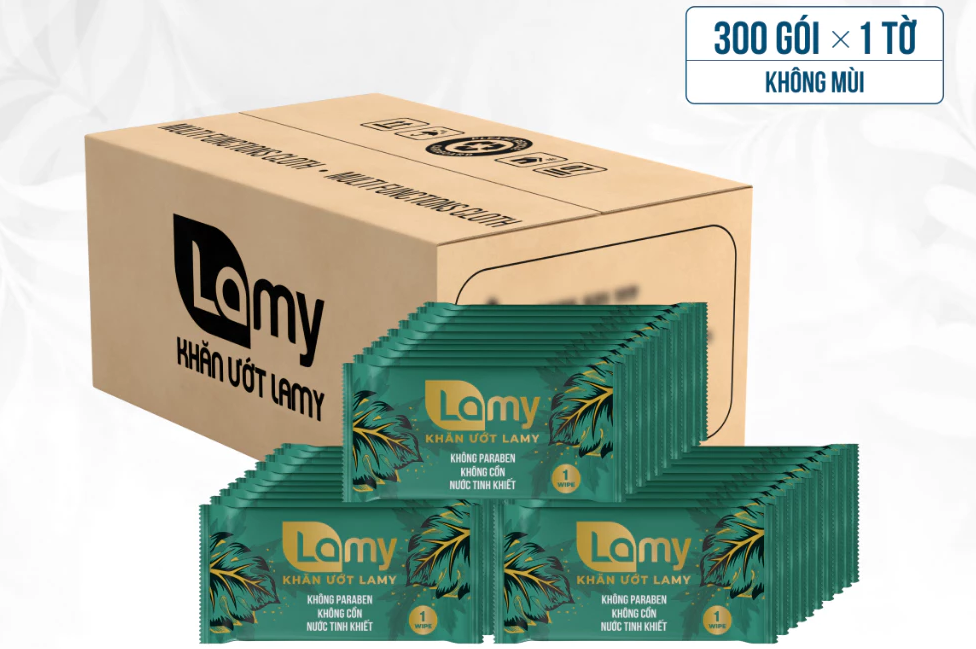  Khăn lạnh cao cấp khổ lớn Lamy gói 1 tờ hương tự nhiên 