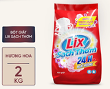  Bột giặt Lix Sạch Thơm hương hoa khử mùi hôi, ẩm mốc dùng cho giặt tay và giặt máy 2-5.5kg 