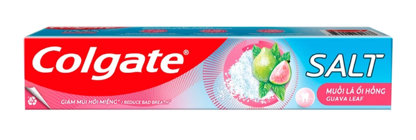  Kem Đánh Răng Colgate Muối Lá Ổi Hồng giảm hôi miệng và vi khuẩn tích tụ 150g/ tuýp 