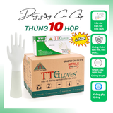  Găng Tay Cao Su Y Tế TTGLOVES Không Bột Nitrile Màu Trắng Siêu Bền 4.5gr (Hộp 100 Chiếc) 