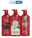  Dầu Gội Xả 2in1 OLD SPICE 650ml tiện lợi, sạch sâu, dưỡng tóc nam dày khỏe, giảm khô xơ, phồng hơn +80% - Mỹ 