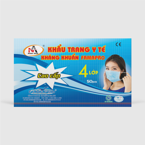  Khẩu trang y tế Cô Gái Famapro 4 lớp 