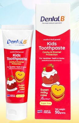  Kem đánh răng thảo dược trẻ em Dental B Thái Lan vị bánh sữa 50gr 