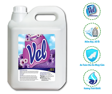  Nước xả vải Vel Đậm Đặc Hương Nước Hoa/ Lavender 5L 