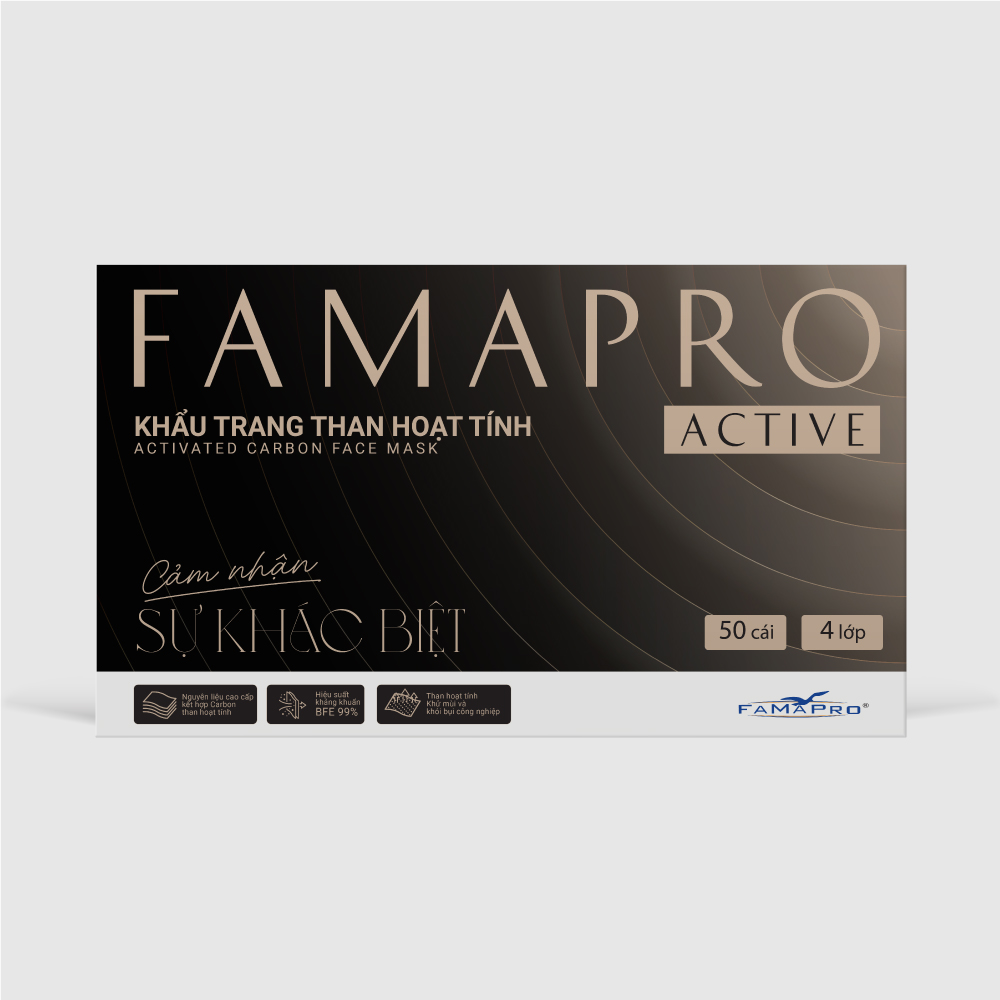  Khẩu trang kháng khuẩn Active Famapro 4 lớp 