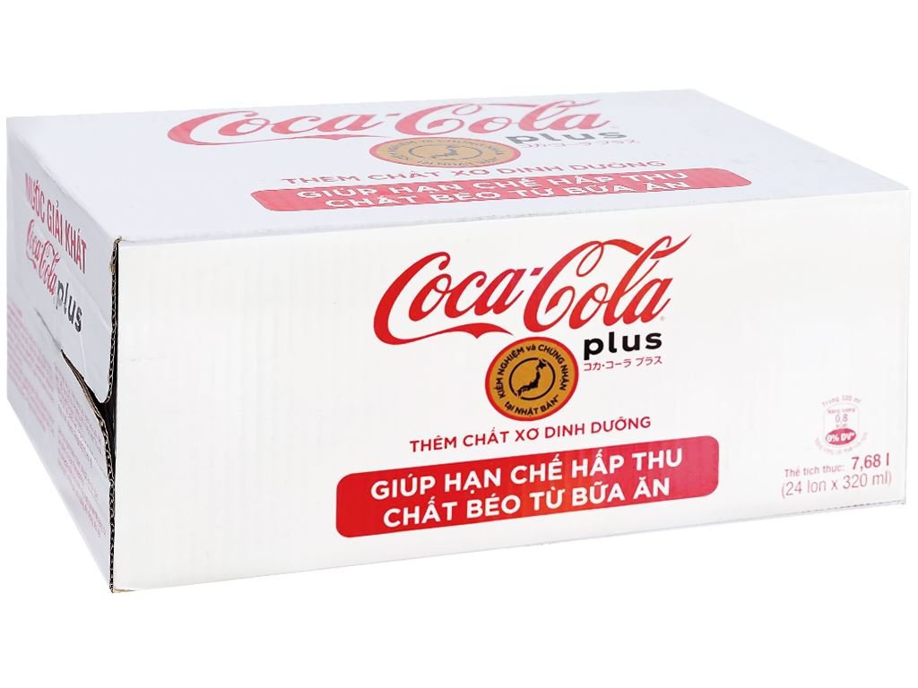  Nước Ngọt Giải Khát Có Ga Coca-Cola PLUS (Foshu) 320ml/Lon 