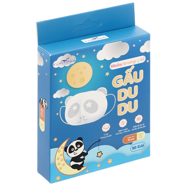  Khẩu trang Gấu Dudu Kids Famapro 3 lớp 