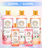  Sữa Tắm Thiên Nhiên PURITÉ Hương Hoa Anh Đào/Hoa Hồng/Hoa Mẫu Đơn 250ml & 500ml 