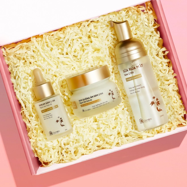  [SET QUÀ TẶNG] Combo 3 Bước Rửa Mặt, Serum Và Kem Dưỡng Sâm 1700 