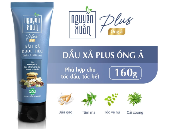  Dầu xả dược liệu Nguyên Xuân Plus Óng Ả 160g 