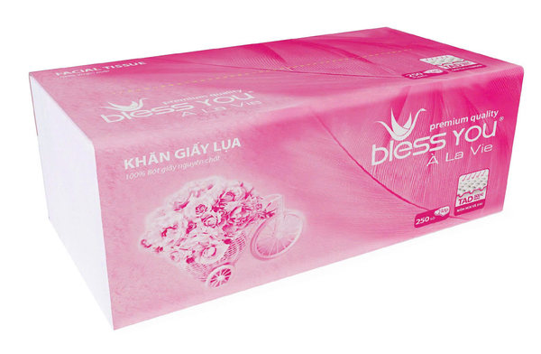  Khăn giấy Rút Bless You 2 Lớp 250 miếng 