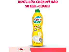  Nước Rửa Chén An Toàn Cho Da Và 5X Đậm Đặc Mỹ Hảo 888 Sạch Dầu Mỡ, Vết Bẩn Khô Cứng 750g 
