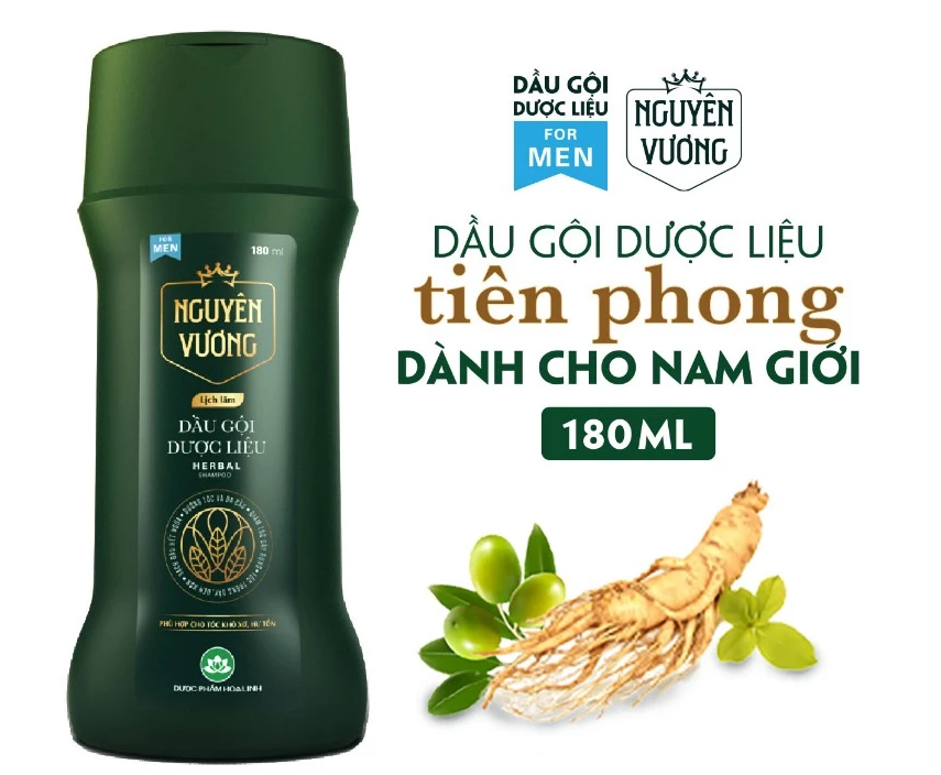  Dầu gội dược liệu Nguyên Vương dành cho nam chai 180ml 