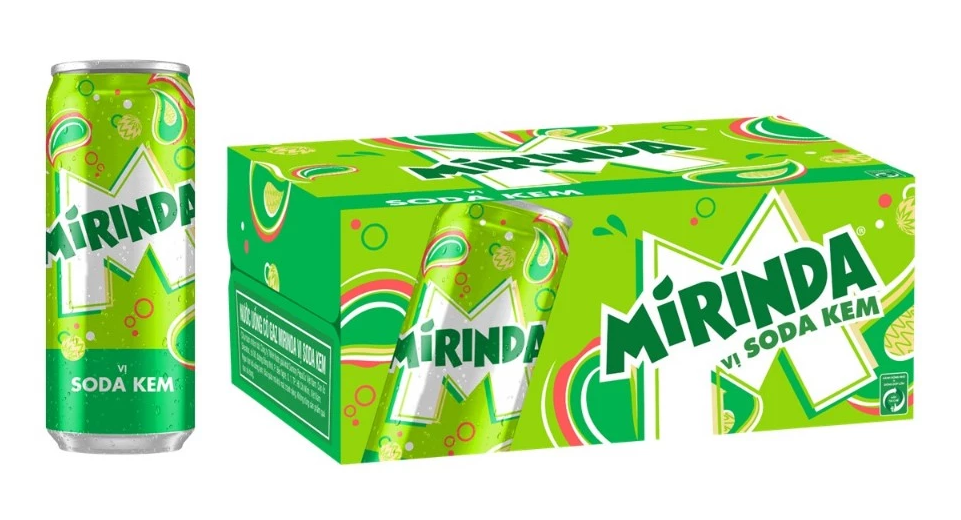 Nước Ngọt Giải Khát Có Gaz Mirinda Soda Kem 320ml/lon 