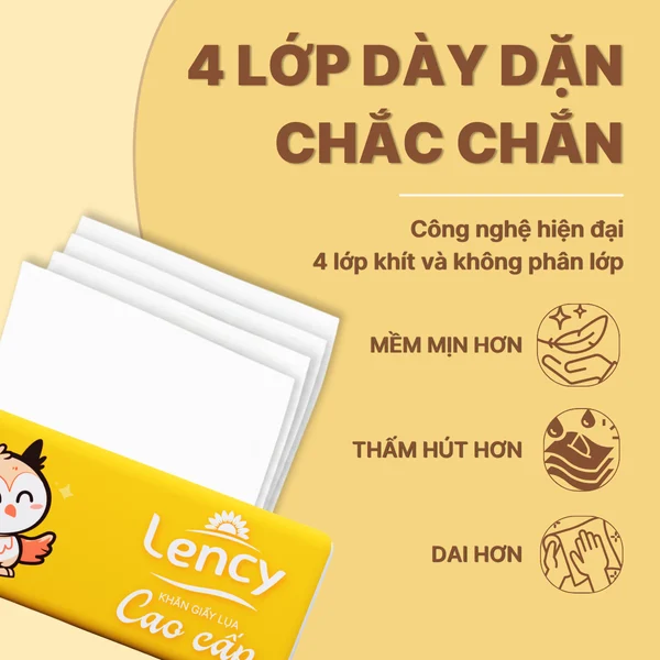  Giấy Ăn Gấu Trúc Elène Bamboo 100 Tờ - 3 Lớp An Toàn, Mềm Mịn, Đa Năng 