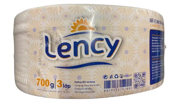  Giấy Vệ Sinh Cuộn Lớn Lency 3 Lớp 