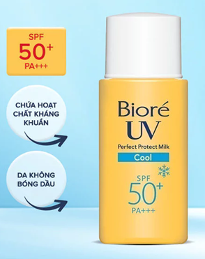  Biore Sữa Chống Nắng Bảo Vệ Hoàn Hảo MÁT LẠNH Biore UV SPF50+/PA+++ 25ML 
