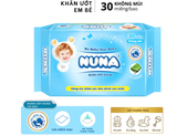  Khăn uớt cho bé Nuna 30 tờ không mùi - Vải rayon mềm dai - tinh chất lô hội - an toàn vệ sinh cho bé 