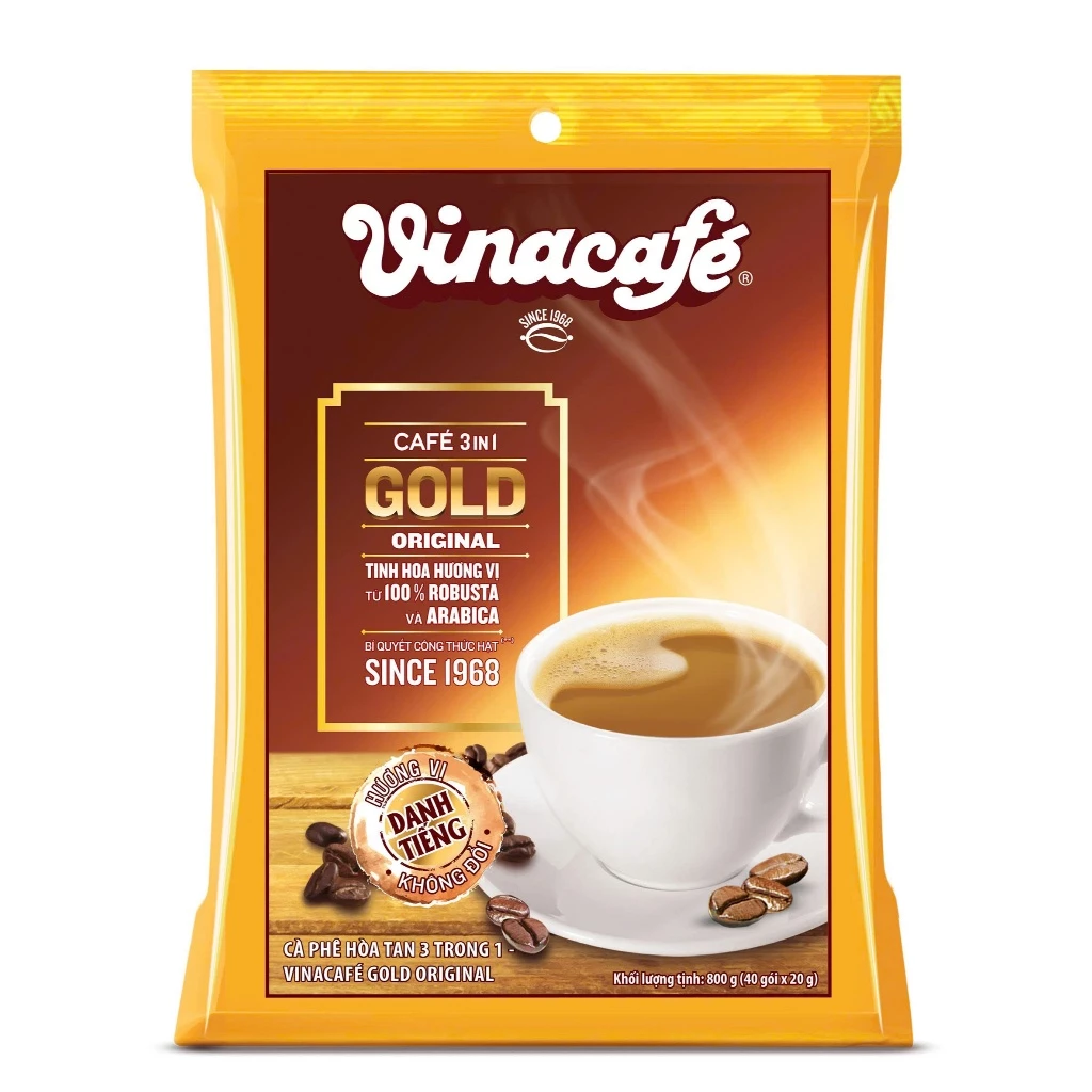  Cà phê VCF 3in1 Gold Original bịch x 40gói x 20g 