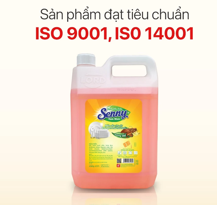  Nước Rửa Chén Dầu Rửa Bát Senny Hương Quế Đậm Đặc Loại Bỏ Dầu Mỡ Giúp Bát Đĩa Sạch Sẽ Sáng Bóng 9.36 kg 