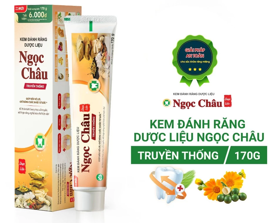  Kem đánh răng Ngọc Châu truyền thống 170g 