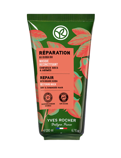  Mặt nạ phục hồi tóc hư tổn Yves Rocher Repair With Organic Jojoba Restoring Mask Tube 200ML 