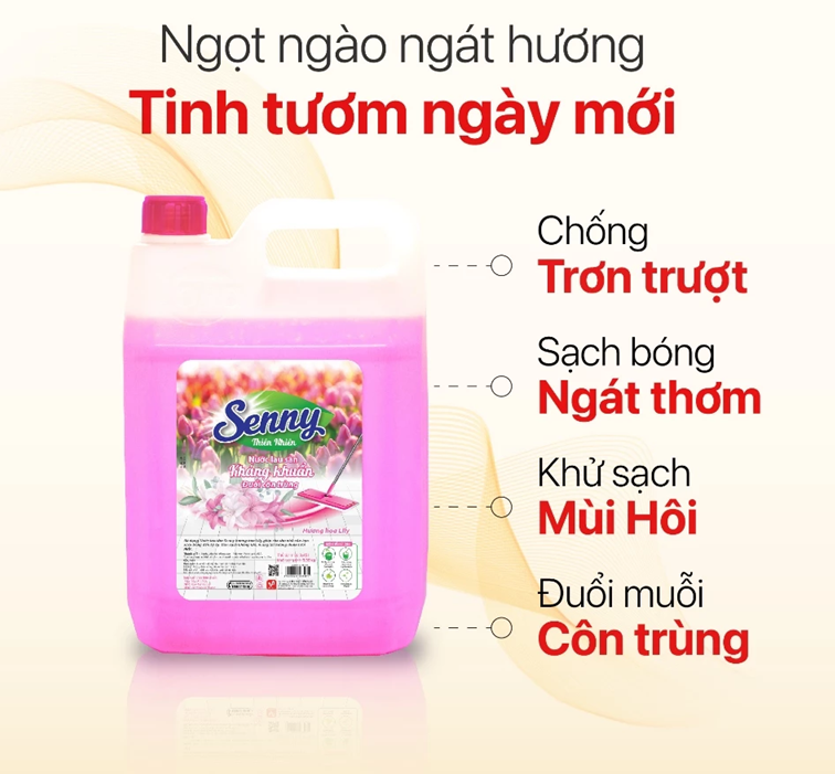  Nước Lau Sàn Senny Thơm Mát Làm Sạch Không Khí Khử Mùi Hôi Giúp Sàn Nhà Sạch Bóng 9.36 kg 