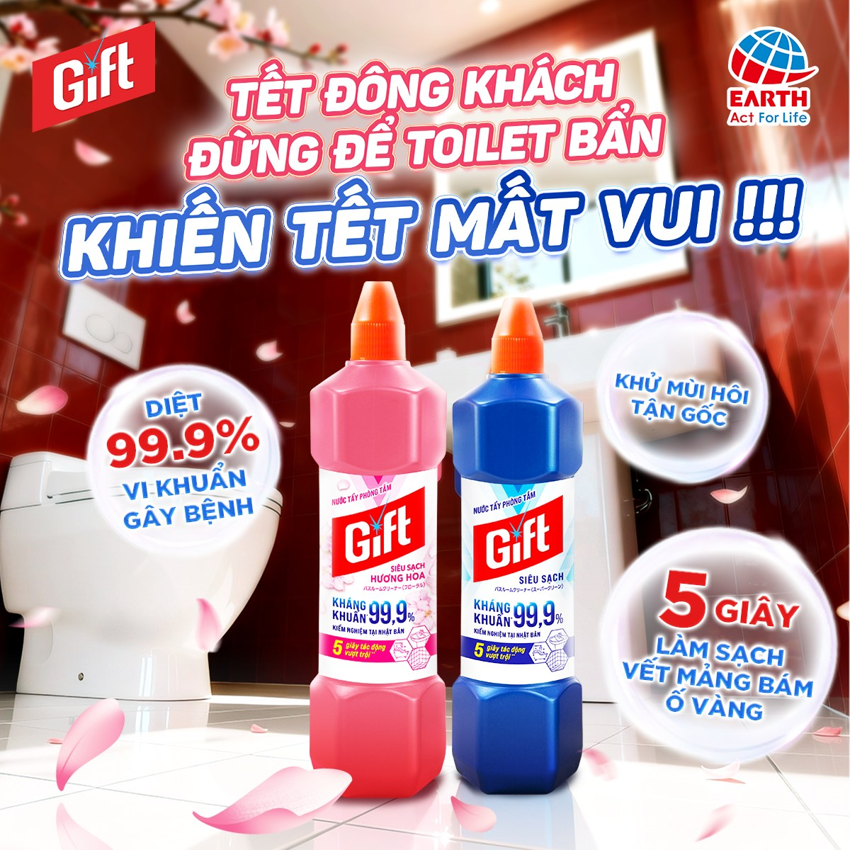  Tẩy toilet/bồn cầu Gift 900ml tiết kiệm tẩy rửa siêu sạch nhà tắm toilet bồn cầu đa năng không mùi 