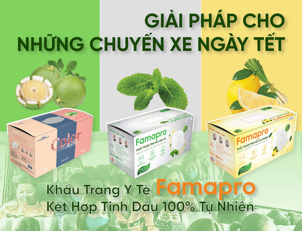  Khẩu trang tinh dầu Famapro 50 cái / hộp 