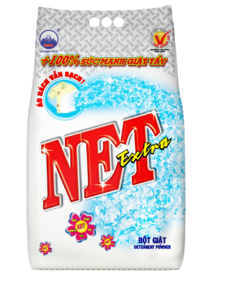  Bột giặt NET Extra bịch x 5.5kg + Nước rửa chén NET đậm đặc hương Chanh chai 750g 