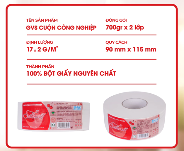  Giấy vệ sinh cuộn lớn công nghiệp Silkwell 700g 2 lớp mềm mịn chính hãng 