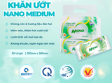  Khăn Lạnh 1 Tờ Nano Medium Dùng Một Lần Mùi Thơm Dịu Cho Nhà Hàng Khách Sạn 