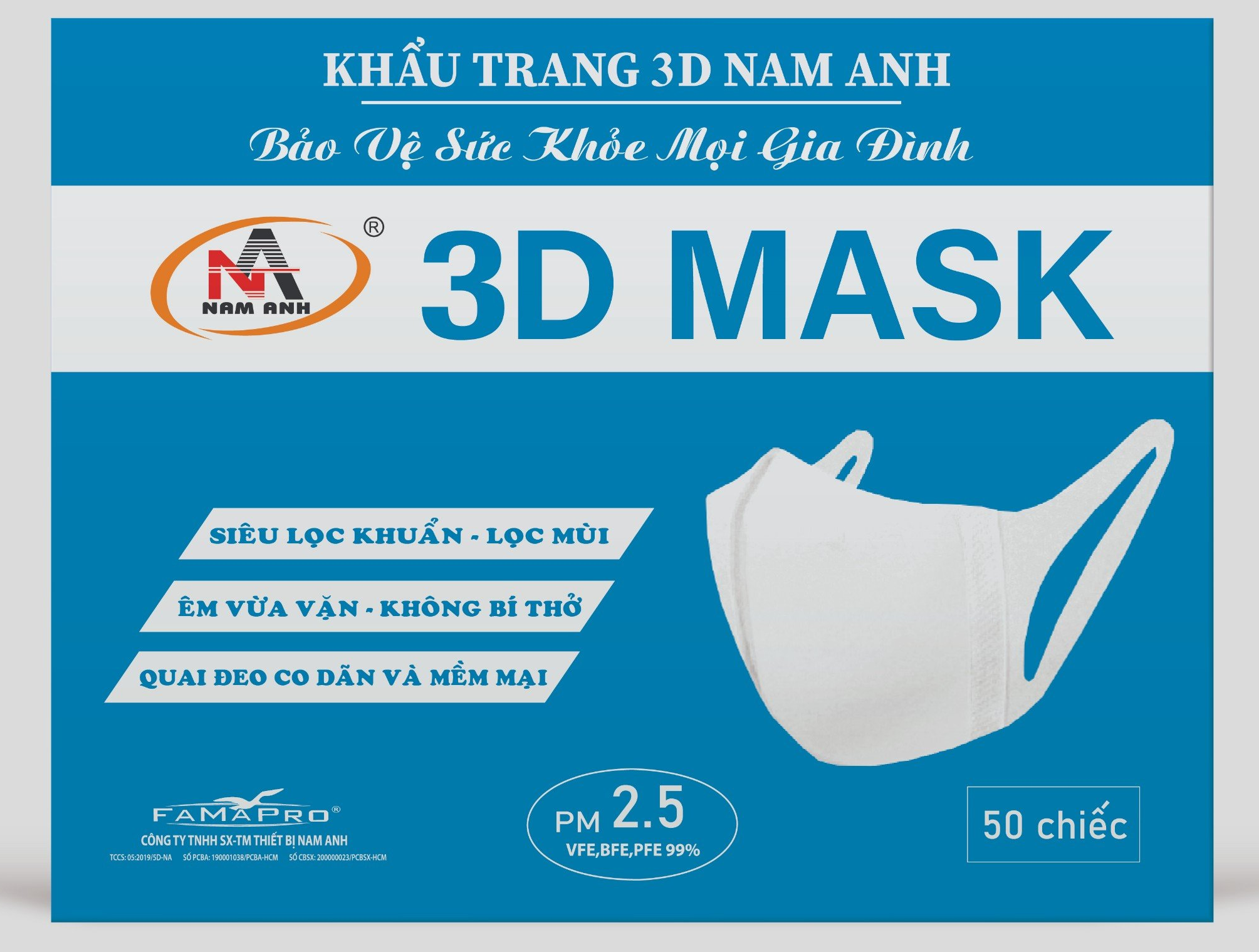  Khẩu trang 3D Mask Famapro 