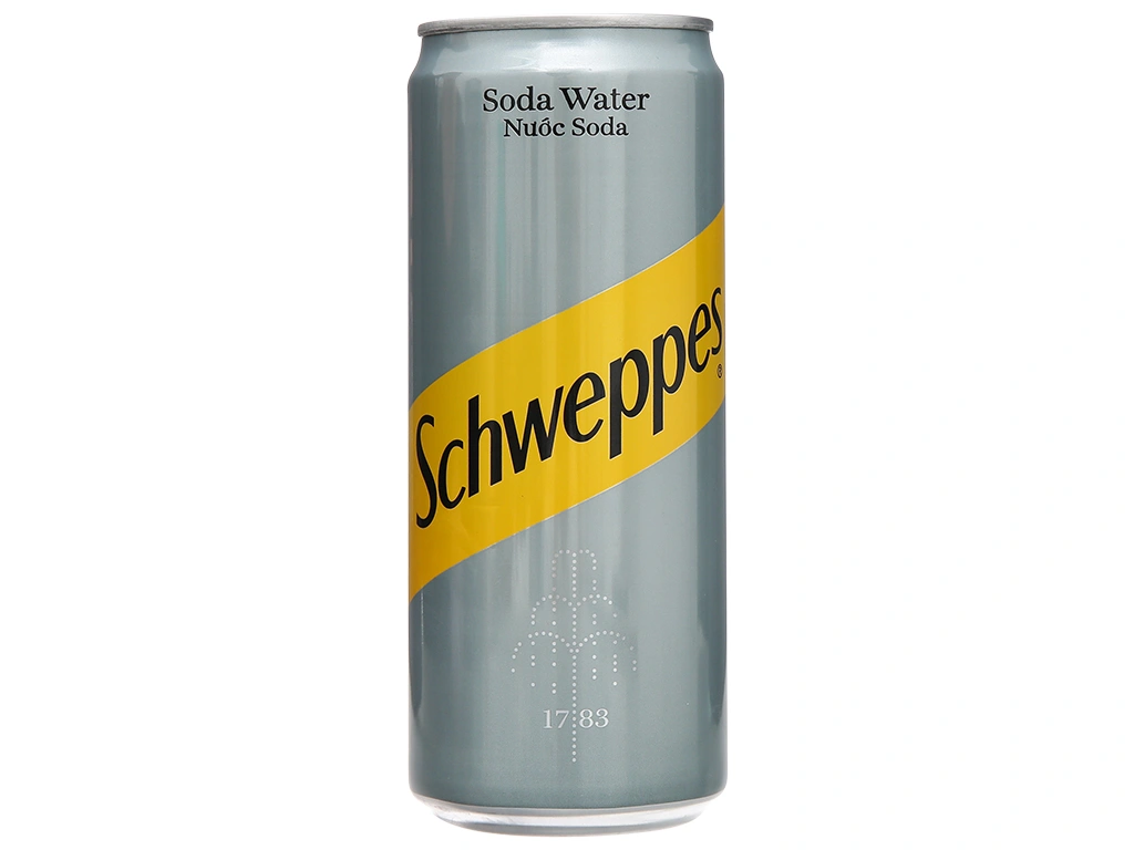  Nước Soda Giải Khát Schweppes Soda Sleek 320ml/Lon 