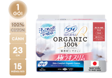  Băng vệ sinh mỏng có cánh Sofy Organic 23cm 100% Cotton 15 miếng 