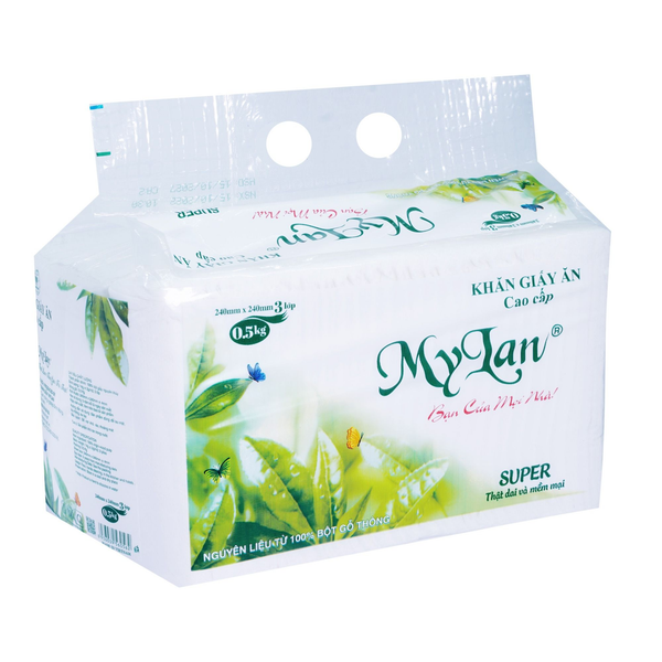  Khăn giấy Napkin 240 MyLan trà xanh loại 0.5kg/gói 
