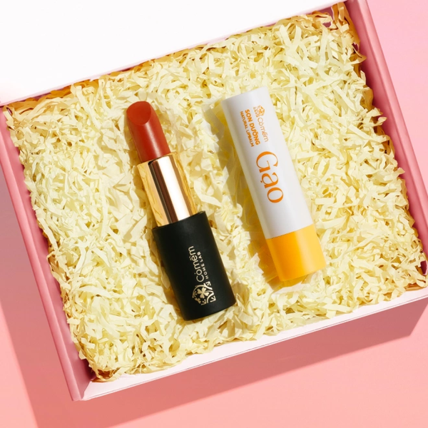  [SET QUÀ TẶNG] Bộ Đôi Môi Xinh Trang Điểm Môi Tự Nhiên Cỏ Mềm 