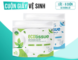  Giấy vệ sinh giấy cuộn cao cấp EcoWipes dày 3 lớp có lõi/ không lõi mềm mịn dai thấm hút tốt 